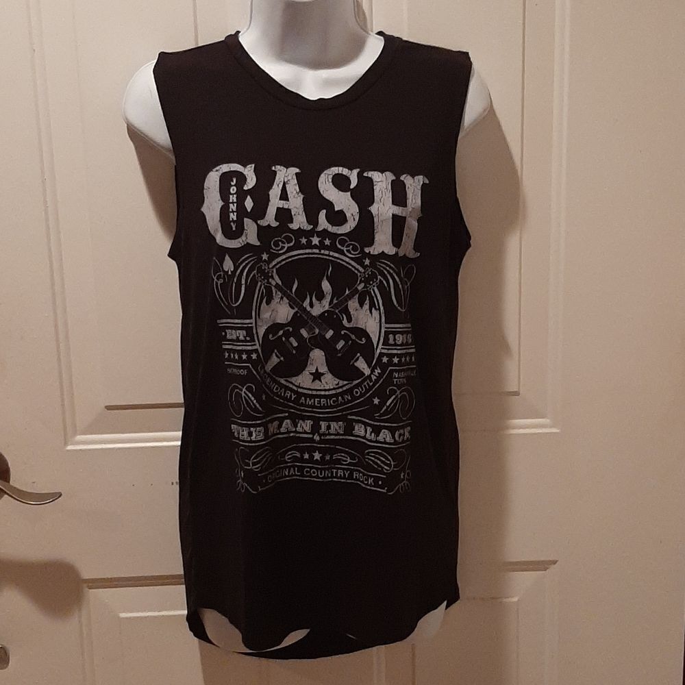 Zion Rootswear Black Johnny Cash Graphic Tank M